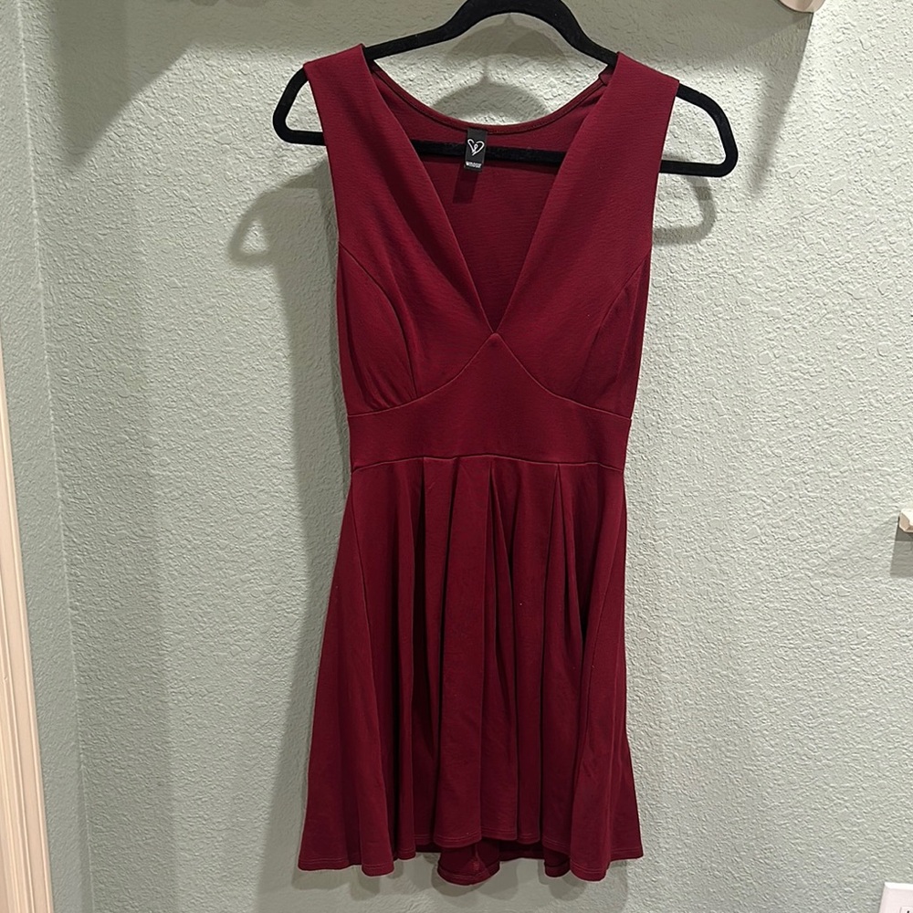 Burgundy Sleeveless Dress